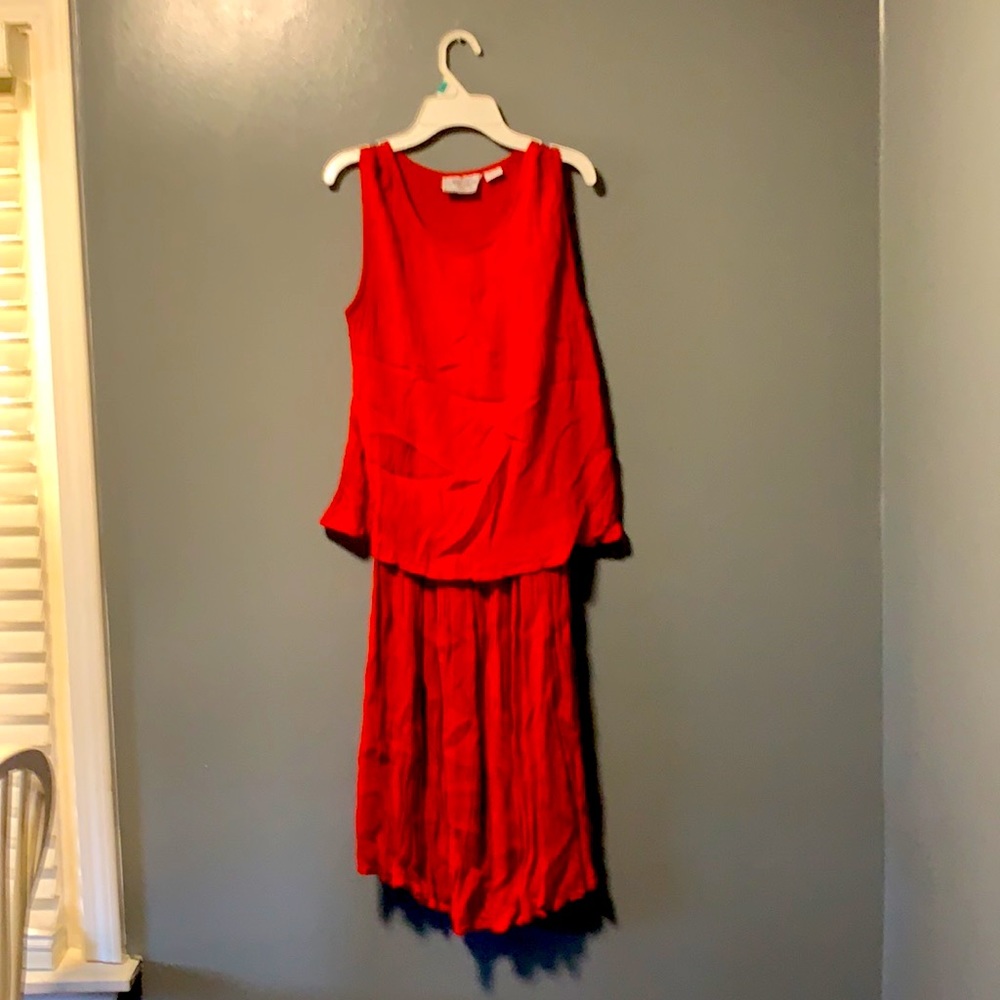 Skirt set color red size L